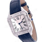 Blue Belt Cartier Diamond Bezel Iced Out Watch customdiamjewel