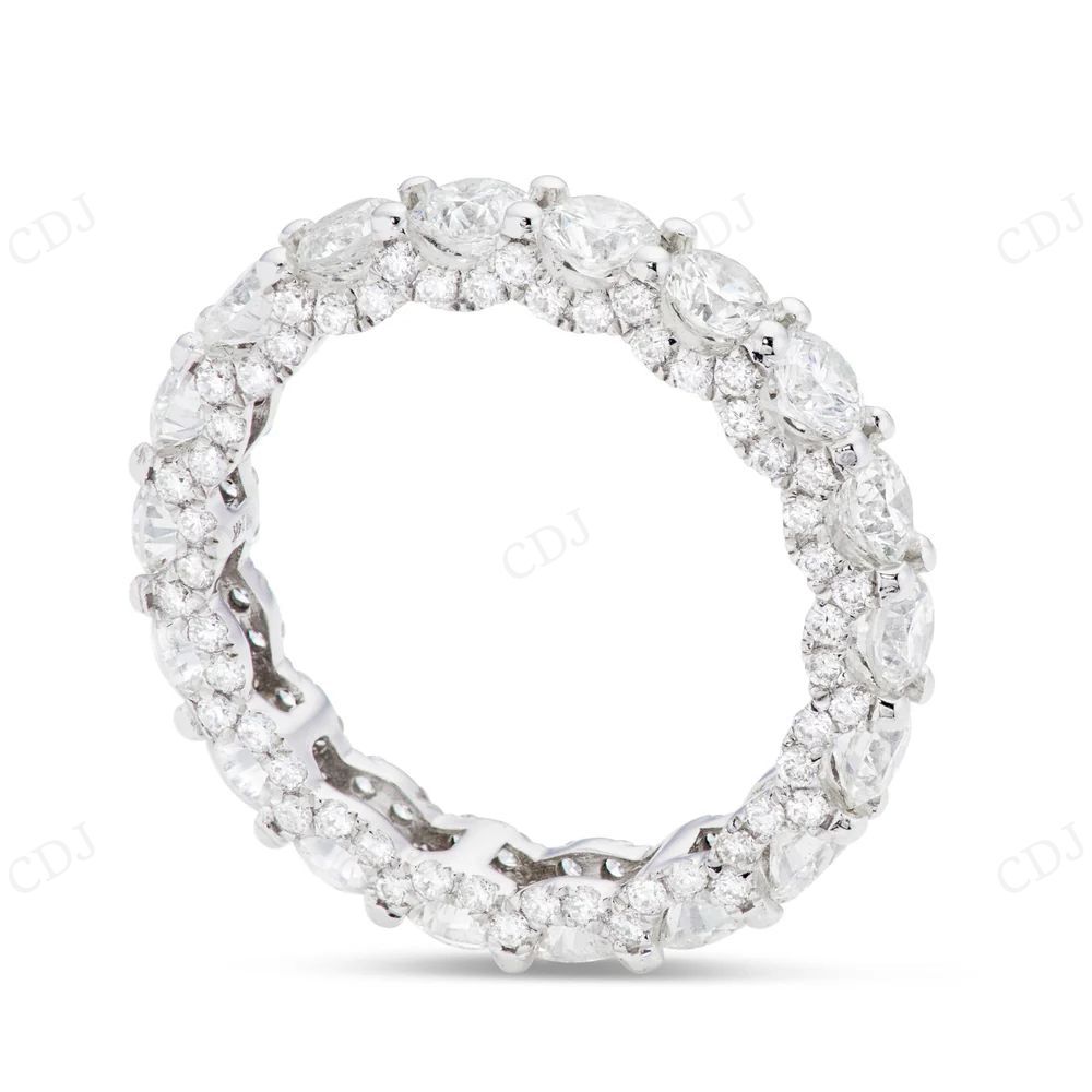 18Kt Gold Thick Band Moissanite Full Eternity Women Band Ring hip hop jewelry CustomDiamJewel