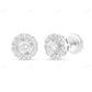 14k Gold Diamond Cluster Stud Earrings For Daily Wear Stud earrings CustomDiamJewel