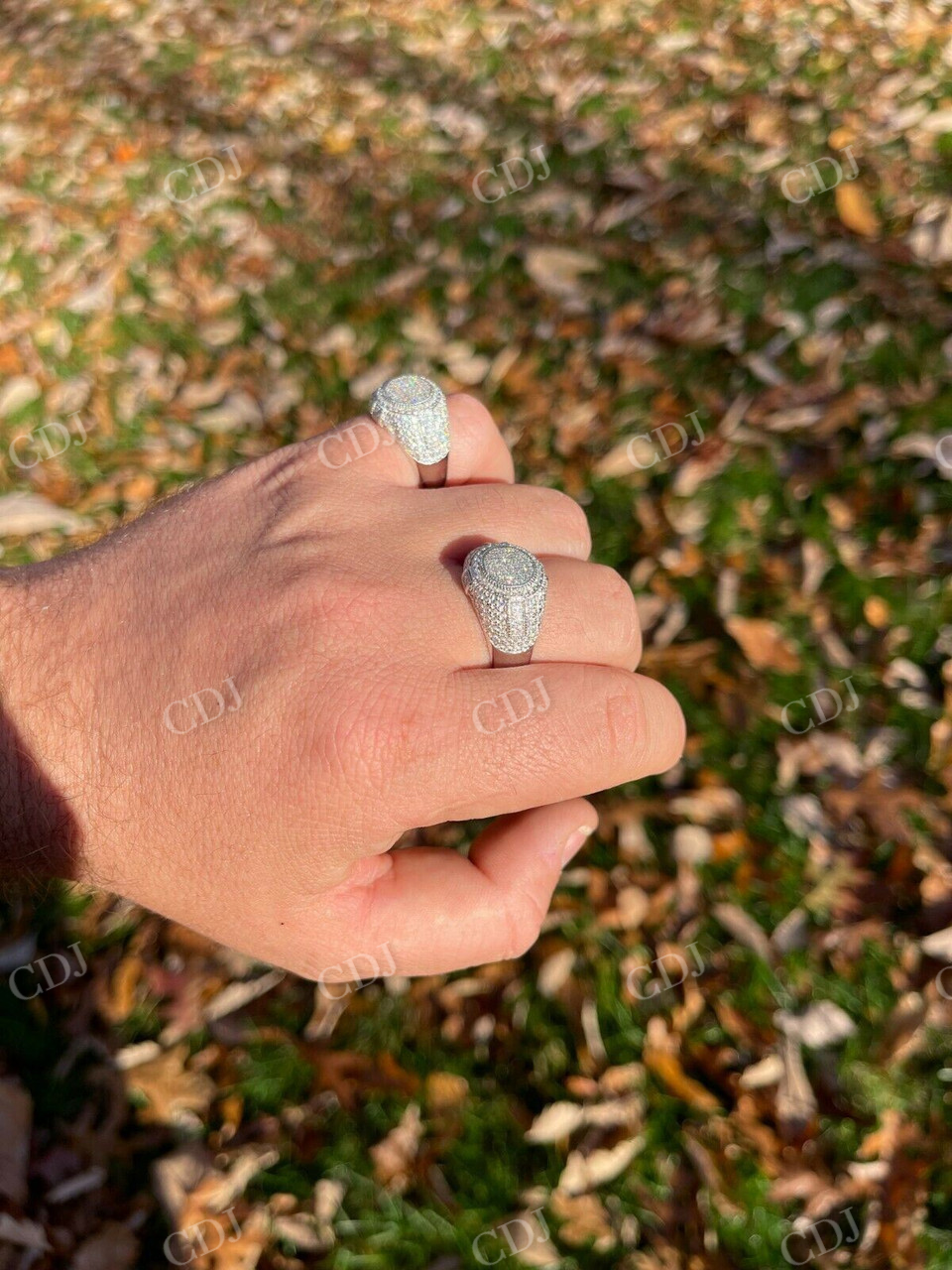Lab Grown Diamond Iced Hip Hop Ring  customdiamjewel   