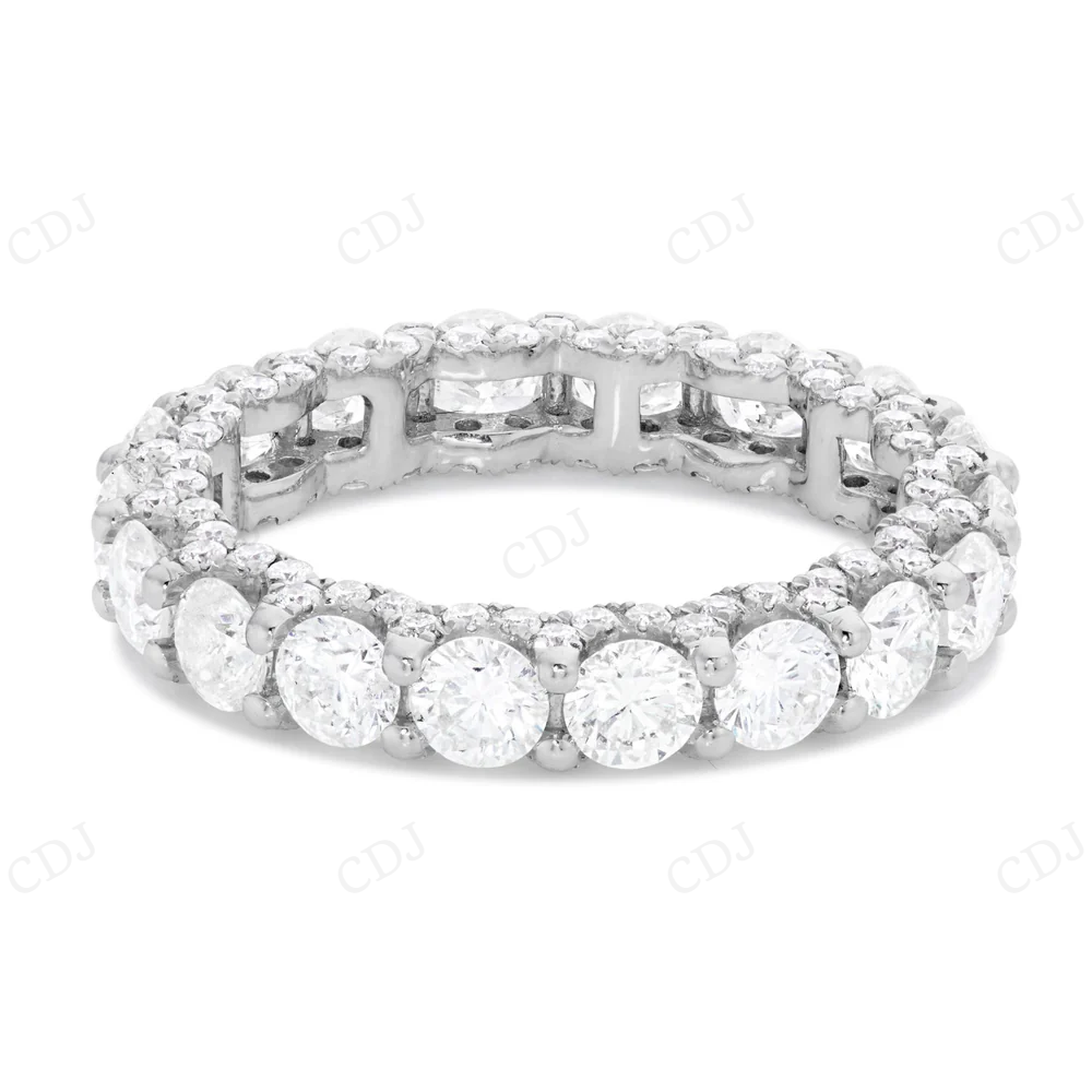 18Kt Gold Thick Band Moissanite Full Eternity Women Band Ring hip hop jewelry CustomDiamJewel