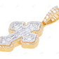 1.2 Inch Baguette Cross Lab Grown Diamond 10K Gold Pendant Hip Hop Pendent CustomDiamJewel