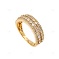 High Quality Baguette and Round Cut Moissanite Ring hip hop jewelry customdiamjewel