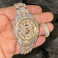 Yellow White Rolex Rainbow Arabic Digit Moissanite Diamond Set Hip Hop Boys Watch hip hop jewelry CustomDiamJewel