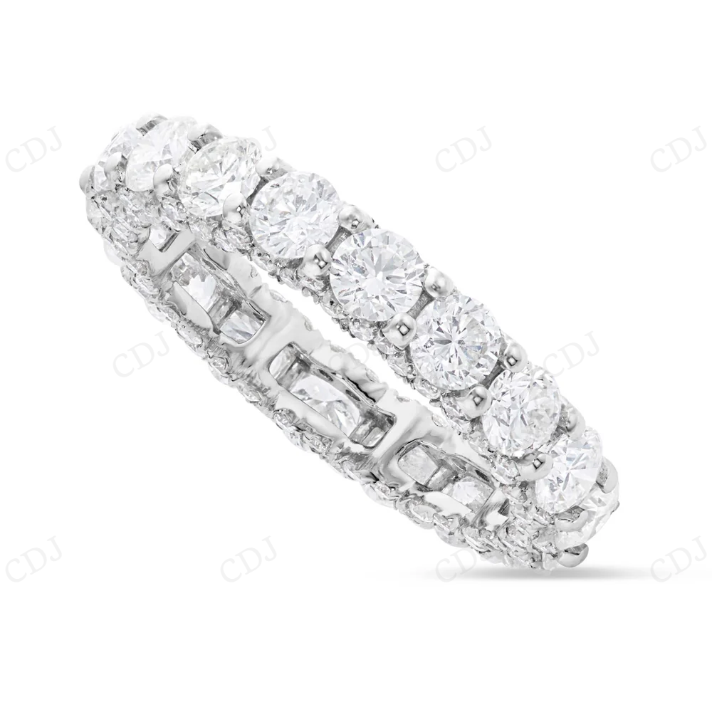 18Kt Gold Thick Band Moissanite Full Eternity Women Band Ring hip hop jewelry CustomDiamJewel