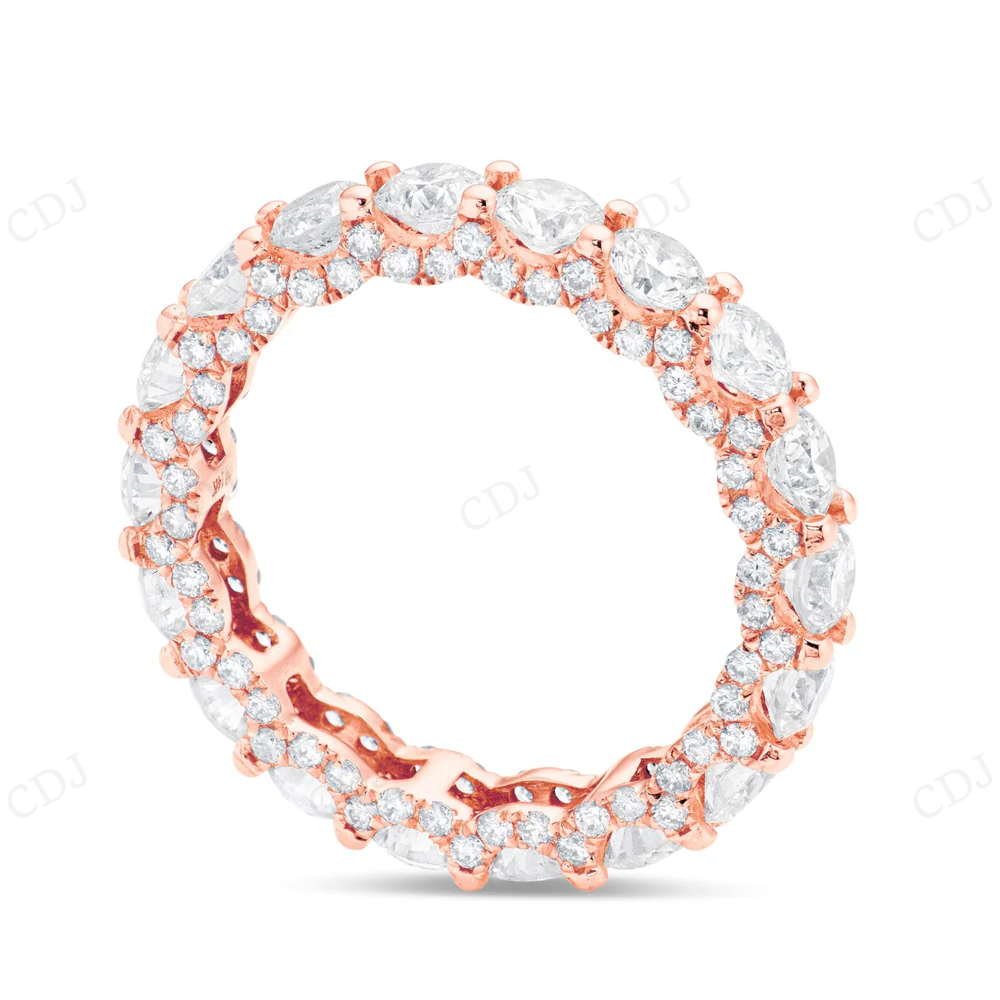 18Kt Gold Thick Band Moissanite Full Eternity Women Band Ring hip hop jewelry CustomDiamJewel