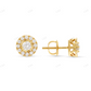 14k Gold Diamond Cluster Stud Earrings For Daily Wear Stud earrings CustomDiamJewel