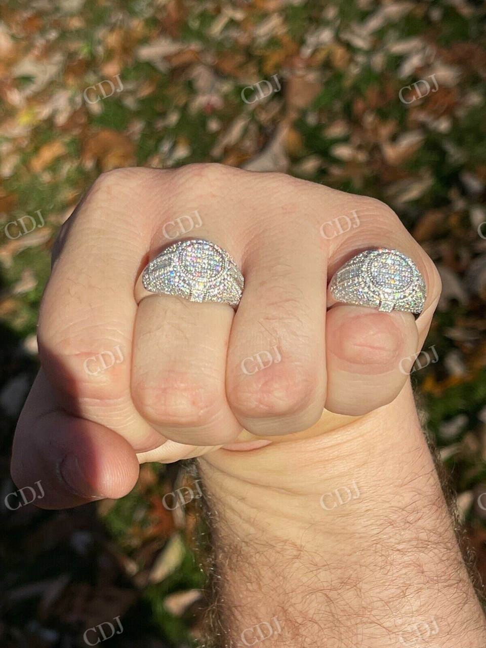 Lab Grown Diamond Iced Hip Hop Ring  customdiamjewel   