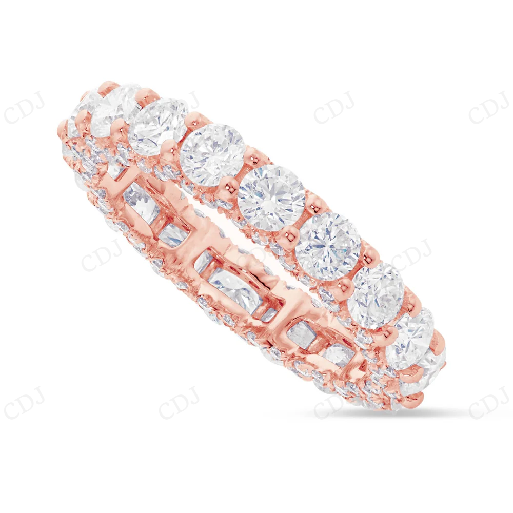 18Kt Gold Thick Band Moissanite Full Eternity Women Band Ring hip hop jewelry CustomDiamJewel