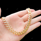 925 Sterling Silver Moissanite Cuban Link Chain For Gift CustomDiamJewel