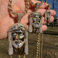 10k Yellow Gold Diamond Jesus Piece Pendant  customdiamjewel   