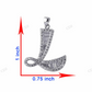 Sterling Silver Baguette L Letter Moissanite Pendant hip hop jewelry CustomDiamJewel