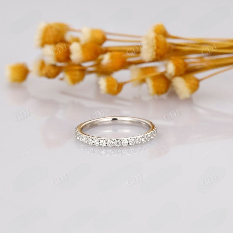 Simple 3/4 Eternity Lab Grown Diamond Wedding Band  customdiamjewel   
