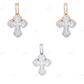 10K Gold Clover Cross Baguette Lab Grown Diamond Pendant Hip Hop Pendent CustomDiamJewel