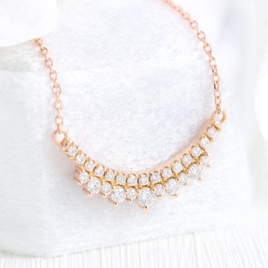 Lab Grown Diamond Gold Minimalist Pendant customdiamjewel