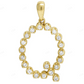 0.22 CTW 10K Gold Diamond Initial Q Letter Pendant CustomDiamJewel