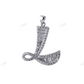Sterling Silver Baguette L Letter Moissanite Pendant hip hop jewelry CustomDiamJewel