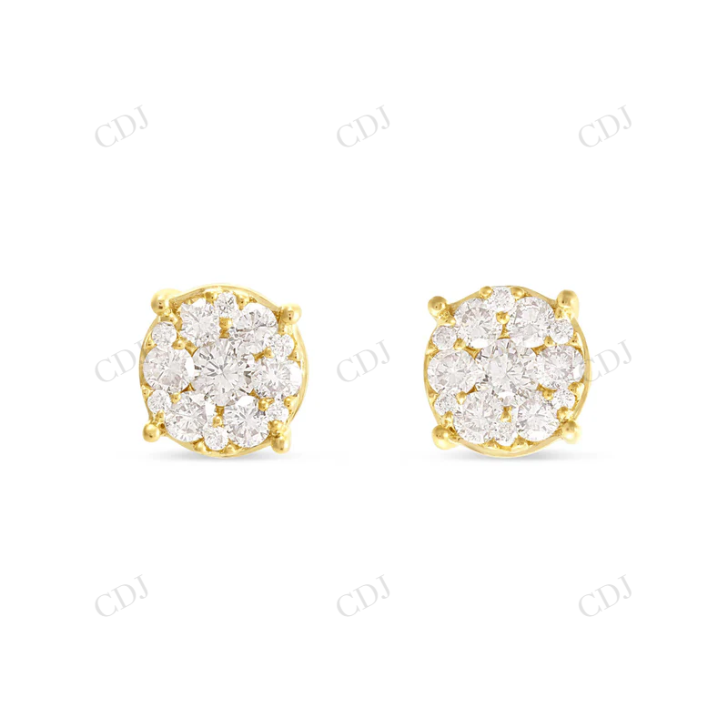 0.50ct Moissanite Diamond Cluster Stud Earrings Stud earrings CustomDiamJewel