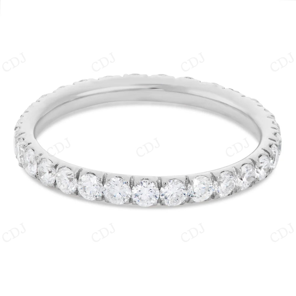 Sterling Silver Moissanite Full Eternity Band Diamond Ring hip hop jewelry CustomDiamJewel