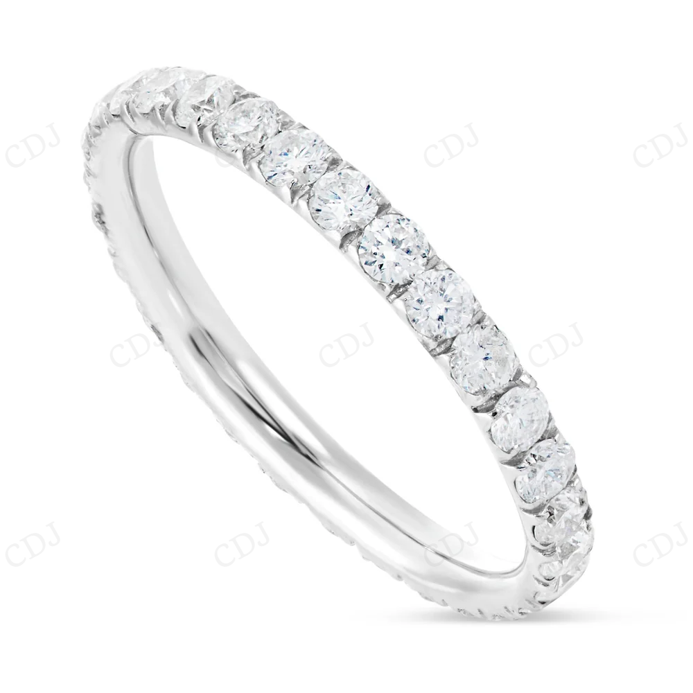 Sterling Silver Moissanite Full Eternity Band Diamond Ring hip hop jewelry CustomDiamJewel