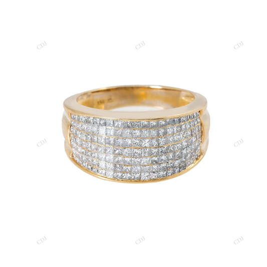 Bold Multi Row Princess Cut Moissanite Ring hip hop jewelry customdiamjewel