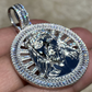 Hip Hop Sterling Silver Round Jesus Pendant hip hop jewelry CustomDiamJewel