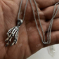 Skeleton Hand Skull Mens Biker Goth Pendant  customdiamjewel   