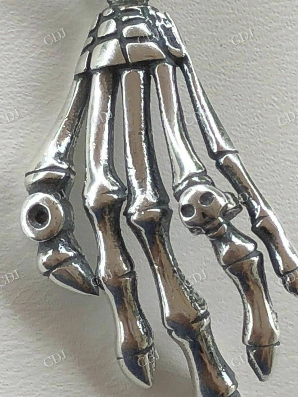 Skeleton Hand Skull Mens Biker Goth Pendant  customdiamjewel   