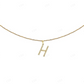 Custom 10K Gold Natural Diamond 1" Initial H Letter Pendant CustomDiamJewel