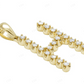 Custom 10K Gold Natural Diamond 1" Initial H Letter Pendant CustomDiamJewel