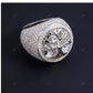 S925 Silver Moissanite Tree Men's Hip Hop Ring hip hop jewelry customdiamjewel