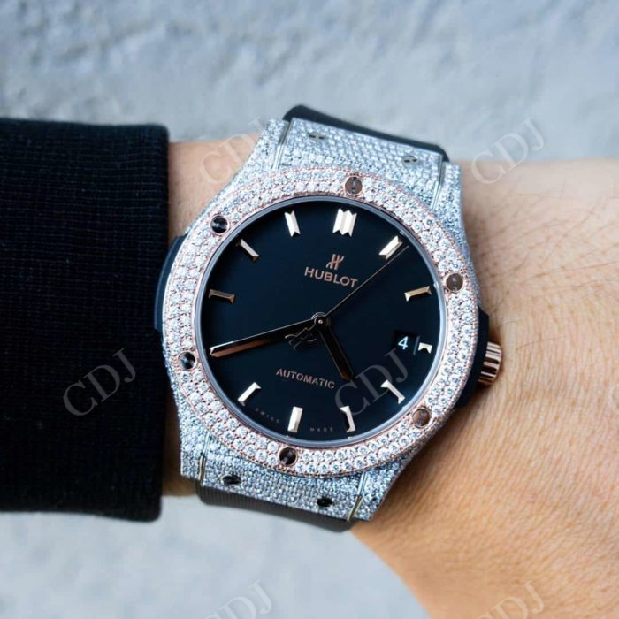 Wholesaler Hublot Two Tone Mossanite Watch For Men customdiamjewel