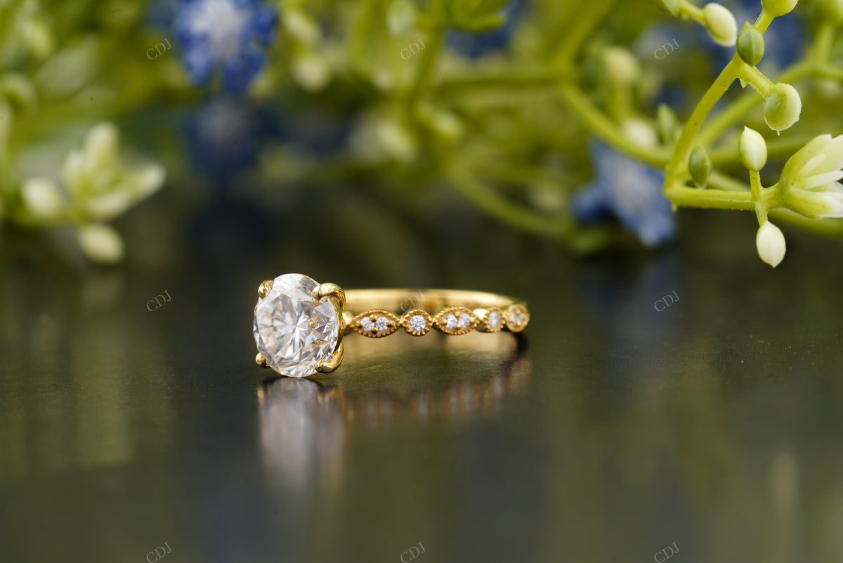 Round Lab-Grown Diamond Vintage Ring customdiamjewel