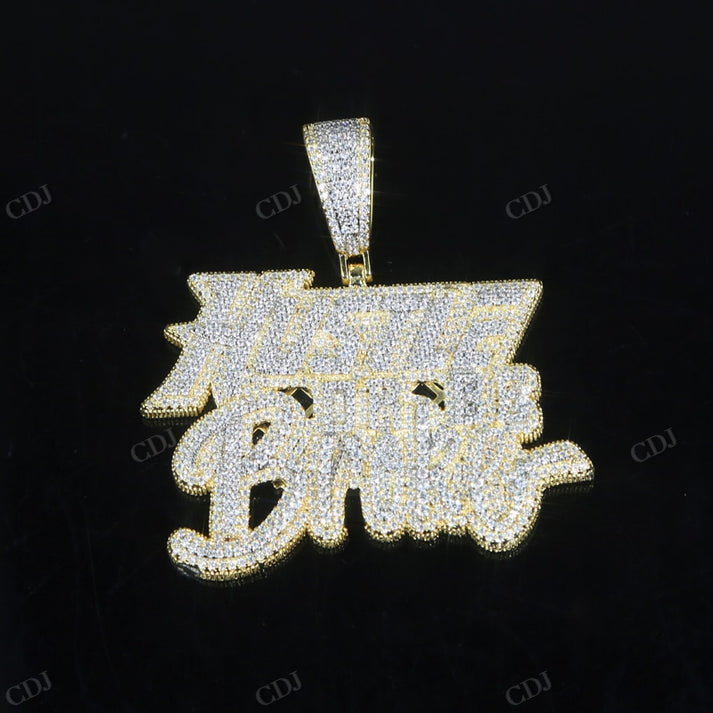 Hip Hop Iced Out Letter Moissanite Pendant hip hop jewelry CustomDiamJewel