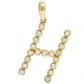 Custom 10K Gold Natural Diamond 1" Initial H Letter Pendant CustomDiamJewel