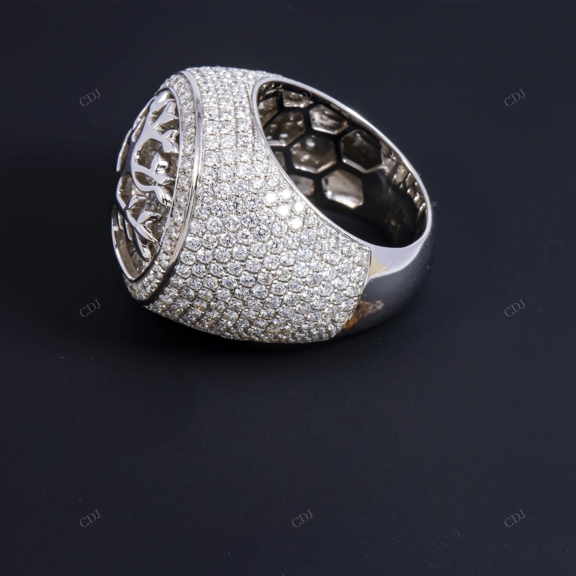 S925 Silver Moissanite Tree Men's Hip Hop Ring hip hop jewelry customdiamjewel
