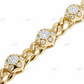 Semi Iced Out VVS moissanite New style Cuban Bracelet hip hop jewelry CustomDiamJewel