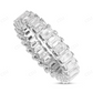 Premium 18Kt Gold Emerald Moissanite Eternity Band hip hop jewelry CustomDiamJewel
