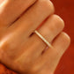 Simple Round Shape Diamond Half Eternity Wedding Band  customdiamjewel   