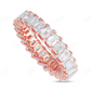 Premium 18Kt Gold Emerald Moissanite Eternity Band hip hop jewelry CustomDiamJewel