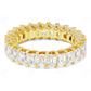 Premium 18Kt Gold Emerald Moissanite Eternity Band hip hop jewelry CustomDiamJewel