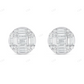 Baguette & Round Moissanite Diamond Stud Earrings Stud earrings CustomDiamJewel