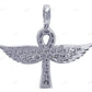 1.8 Inch Lab Grown Diamond 14K Gold Wings Ankh Cross Pendant Hip Hop Pendent CustomDiamJewel