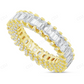 14K Gold 4.29ct VVS Emerald Diamond Eternity Band Ring hip hop jewelry CustomDiamJewel