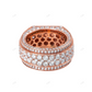 Bold Multi Layer Rose Gold Moissanite Ring hip hop jewelry customdiamjewel