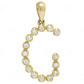 0.18 CTW Natural Diamond 10K Gold G Letter Pendant CustomDiamJewel