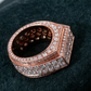 Bold Multi Layer Rose Gold Moissanite Ring hip hop jewelry customdiamjewel