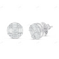 Baguette & Round Moissanite Diamond Stud Earrings Stud earrings CustomDiamJewel