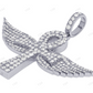 1.8 Inch Lab Grown Diamond 14K Gold Wings Ankh Cross Pendant Hip Hop Pendent CustomDiamJewel