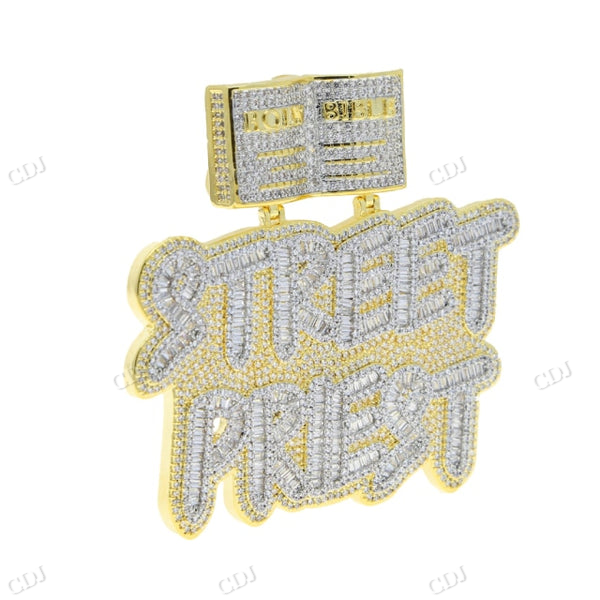 Baguette Moissanite STREET PREST Hip Hop Pendant hip hop jewelry CustomDiamJewel